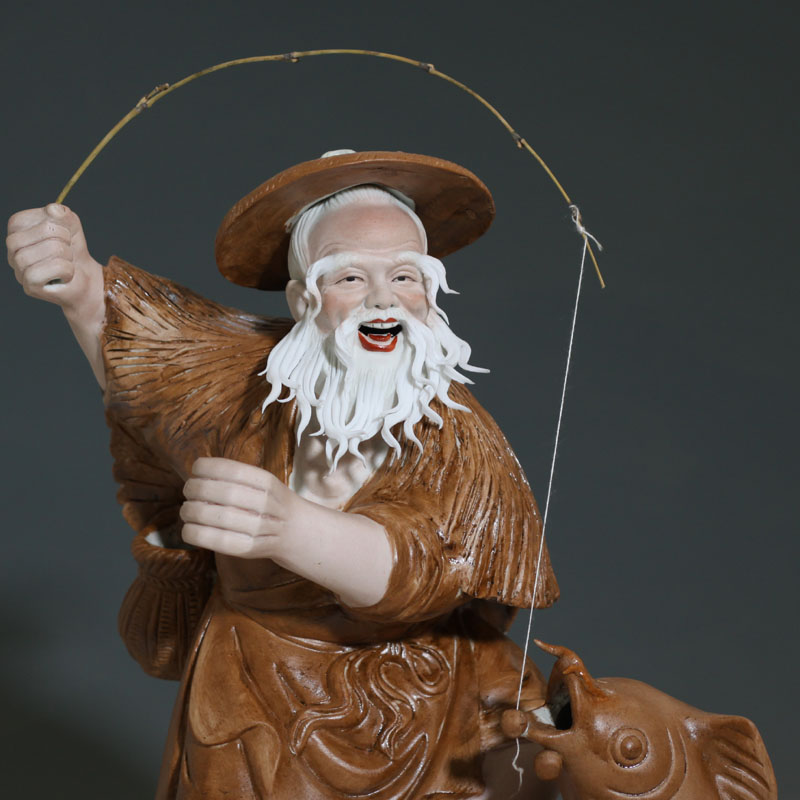 Jingdezhen porcelain from China character ornaments fishing man character ornaments from furnishing articles