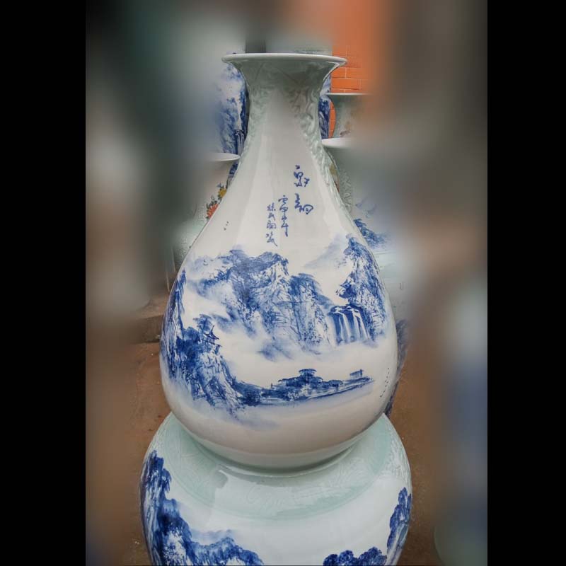 Jingdezhen hand - made scenery queen gourd China king gourd longfeng gourd 1 90-1 70 m high