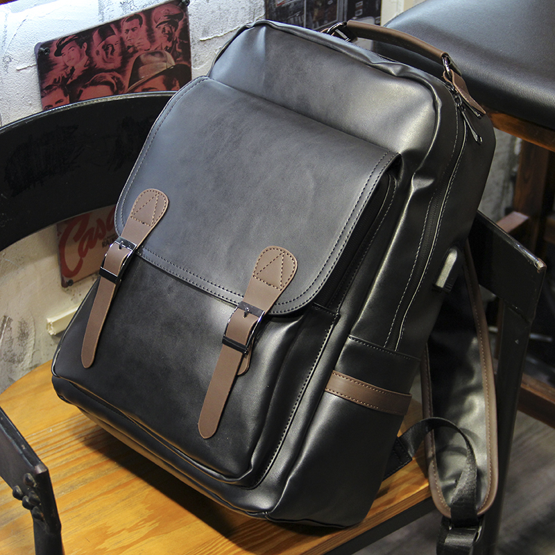 New Style Backpack with USB Charging, Men's Business Backpack, Large Capacity Travel Backpack, Student School Bag, Computer Bag