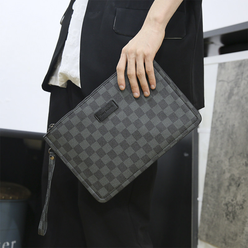 Men's Hand Grab Bag Large Capacity Hand Grip Bag Card Packet Letter Enveloping with Blocked Hand Bag 2022 New Leisure Package Chauter