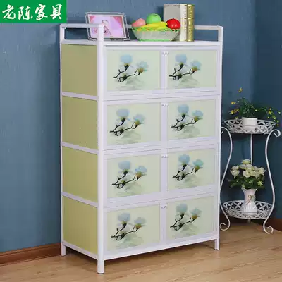 Cabinet storage cabinet Kitchen overall cabinet simple household bowl cabinet rental room economical aluminum alloy storage cabinet storage cabinet