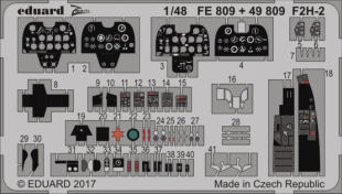Эдуард FE809 1:48 F2H-2 гравированная/электрическая лист с KITTY HAWK