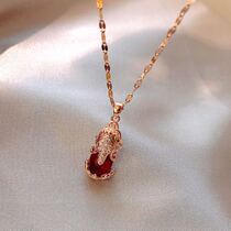 Transshipment Merchants Locks Bone Chain Titanium Steel Short Money Chain Women Gold Imitation Allergy Color Net Red 100 Hitch Necklace