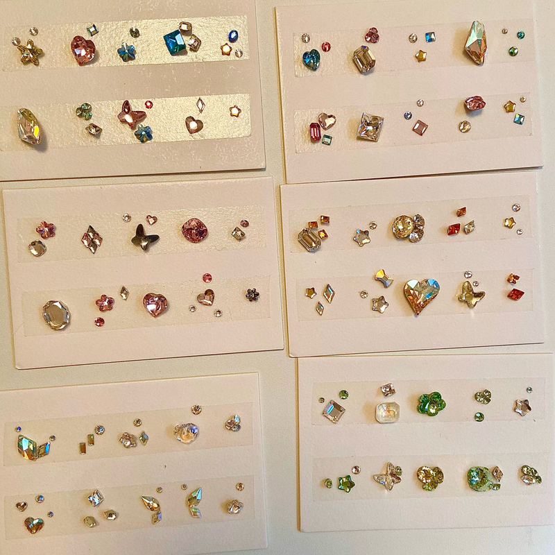 Short Nail Benefits! Little Monkey Style, Simple yet Sparkling, Original Huazi Nail Art Rhinestone Pack, Swarovski Rhinestone Decorations