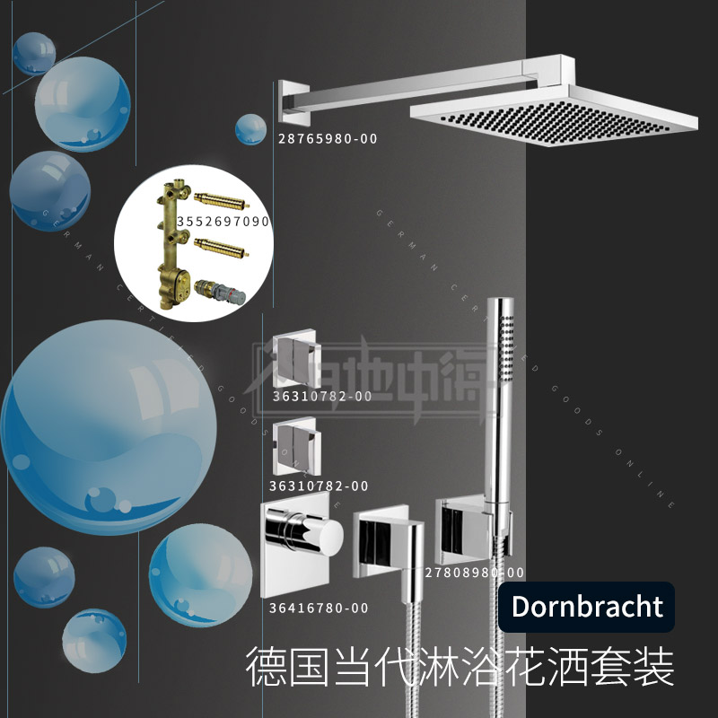 German Contemporary Dornbracht 28765980-00 Top Spray Shower kit