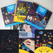 Meile diy scraping paper painting scraping Music hand scraping painting painting Enlightenment children Princess painting painting coloring