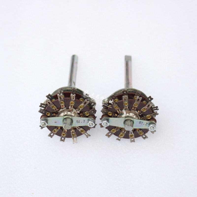 Bakelite 3 knives 2 layers screw 2 down 3 gears medium red light 711 radio switch band switch rotary switch