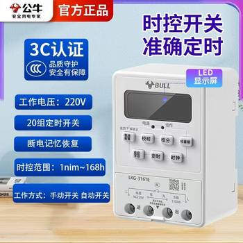 Bull Timer Microcomputer Time Control Switch 220V Street Light Signboard Time Controller Automatic Power Off