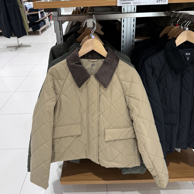 Cotton Casual Short Jacket Uniqlo Women's Outerwear Jacket 487518
