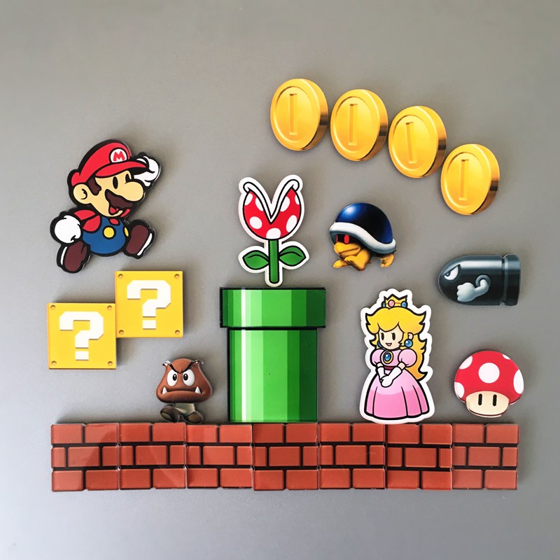 Cartoon Creativity Marlio Refrigerator Decoration Magnetic Sticker Whiteboard Photo Post Super Malio Fridge Stick magnet