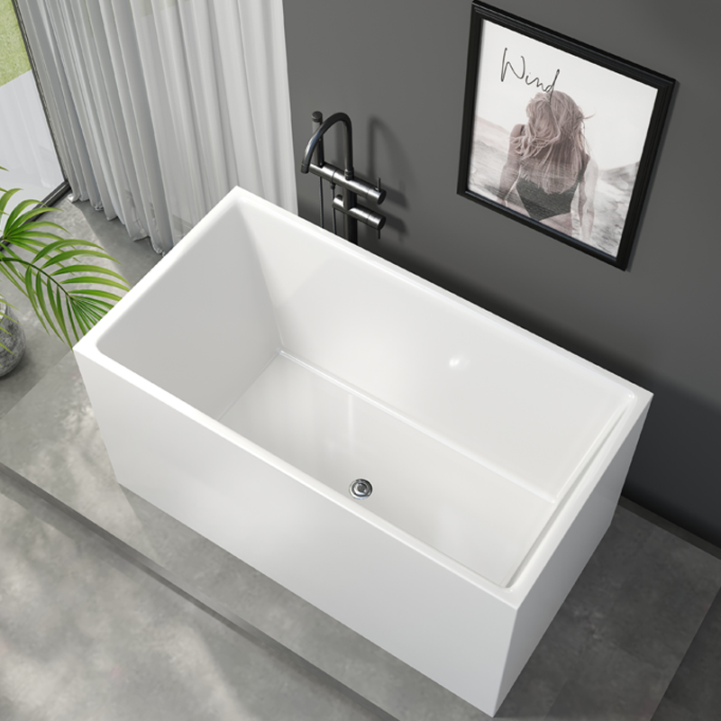 Free installation Home Acrylic Day Style Small Family Type Deepening Sitting Bubble Seamless Bathtub Independent mobile adult tub