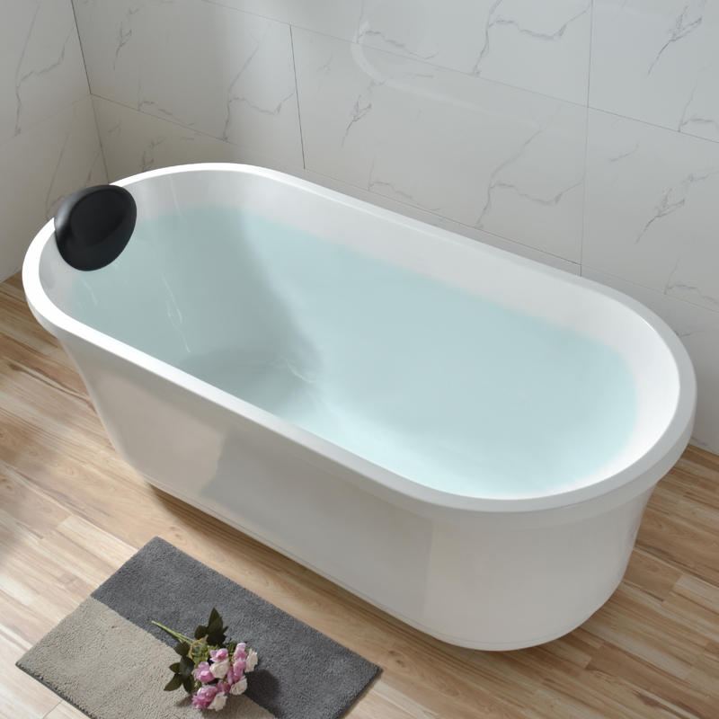 New acrylic bathtub double insulation adult free-standing chaise cylinder Small apartment bathtub ordinary elderly bathroom