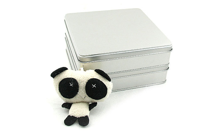 Square receives gift box Living home storage small iron box Stationery box Cookie Cookie iron box sugar box