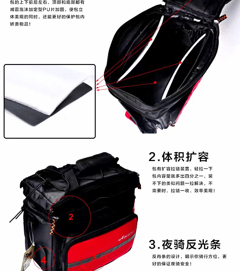 Sacoche pour vélo mixte ACACIA - Ref 2220951 Image 7