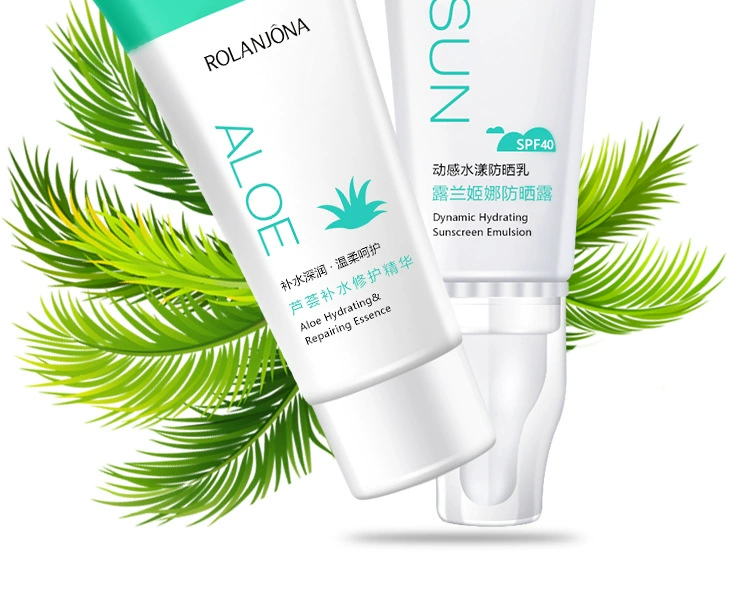 Mùa hè đứng nước năng động, kem chống nắng đặt kem chống nắng aloe vera sửa chữa bản chất SPF40 cách ly