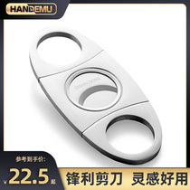 CIGARLOONG Cigar Scissor Tool Set Windproof Lighter Portable Stainless Steel Cigar Cutter