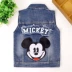 Trẻ em denim vest nam giản dị mùa xuân và mùa thu áo khoác ba lỗ có mũ bé gái Áo ghi lê