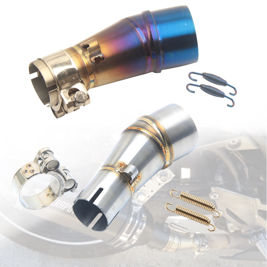 Kawasaki Ninja series Z250 locomotive modified exhaust pipe connection middle section stainless steel adapter 51mm