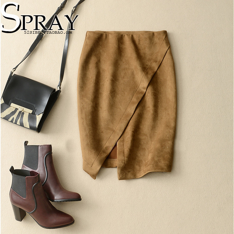 26 Autumn/Winter New Asymmetrical Bias-Cut Charming Slit Suede Velvet Bodycon Skirt - Moths Love Rice 26 Autumn/Winter New Asymmetrical Bias-Cut Charming Slit Suede Velvet Bodycon Skirt - Moths Love Rice