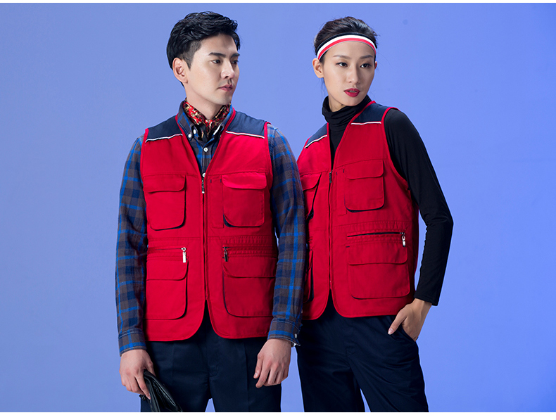 Áo vest cotton in logo tùy chỉnh in logo quảng cáo vest mùa thu đông dày bảo hiểm lao động vest vest tình nguyện áo ba lổ