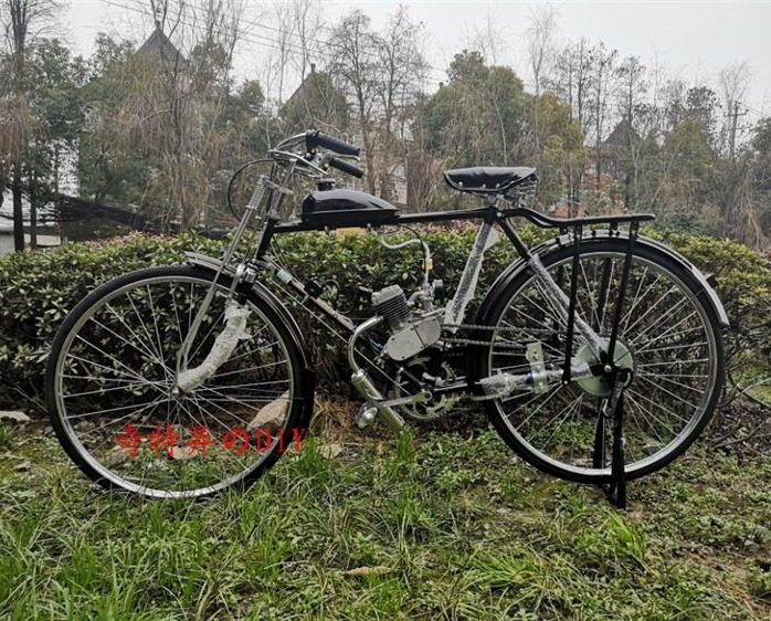 28 large lever old-fashioned retro feelings fuel-assisted load large iron ring postal version gasoline engine bike