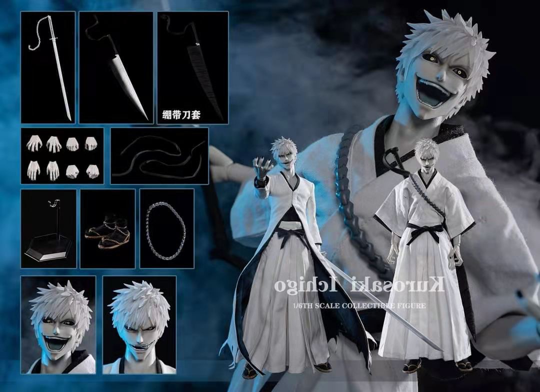 WHITE ICHIGO5点セット Dasin GT model 6 inch action figure anime Bleach white ban kai