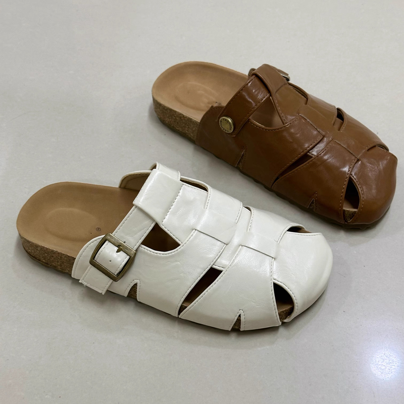Special Offer! New Stylish Summer Slippers Have Arrived! Roman 2026 Round-Toe Flat Slippers 2.5cm Closed-Toe Slippers