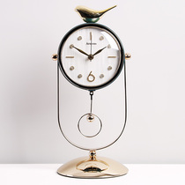 Clock clock living room home desktop quartz clock modern personality simple creative station clock Nordic TV cabinet ornaments