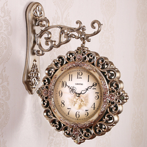 Eurostyle retro double sided clock hanging clock living room big number fashion idea two sides hanging table modern minimalist clock