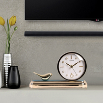 Light luxury clock clock living room home desktop clock European creative fashion modern simple personality desktop ornaments