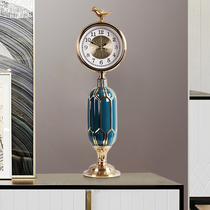 Metal Watch Eu Style Living Room Home Xuanguan Decorative Pendulum modern light extravagant clock personality desktop mute seat clock