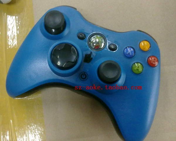Bộ điều khiển không dây XBOX360 chính hãng Bộ điều khiển không dây XBOX 360 - Màu xanh - XBOX kết hợp tay cầm pc