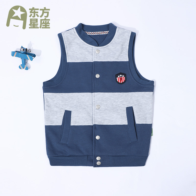 Yinglun College Wind Boy Waistcoat Spring Autumn Season Children Knitted Waistcoat Vest With Big Child Clothing Kan Shoulder cardiovert sleeveless