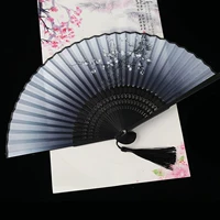 Фанзи мальчик доминирует в ретро косплей бамбук Bone Bone Kung Fu Bamboo Fan Оружие оборудование для боевых искусств Оборудование для боевых искусств Склад Bamboon Fan