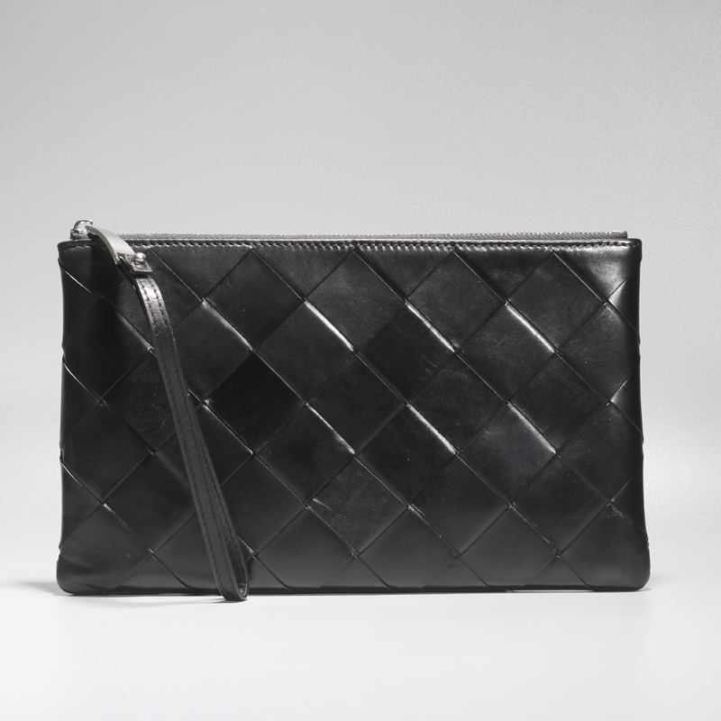 2021 new Fetal Calf Leather Woven for men and women handbag trendy envelope genuine leather casual hands to grab the men's bag