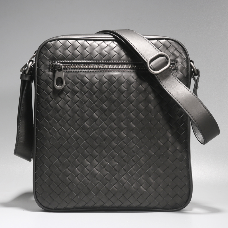 Single shoulder bag Male Skew Satchel for male bag Satchel Bag Inclined Shoulder Bag Inclined Cross Genuine Leather Weave Bag Casual Bag