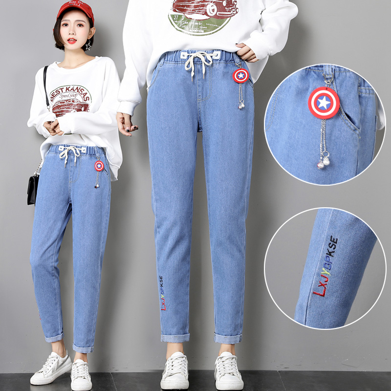 trường tiểu học studentpants cô gái 11 mùa xuân / mùa hè váy 12 trẻ từ 13 thanh thiếu niên 14 lỏng 15 tuổi cô gái quần jean