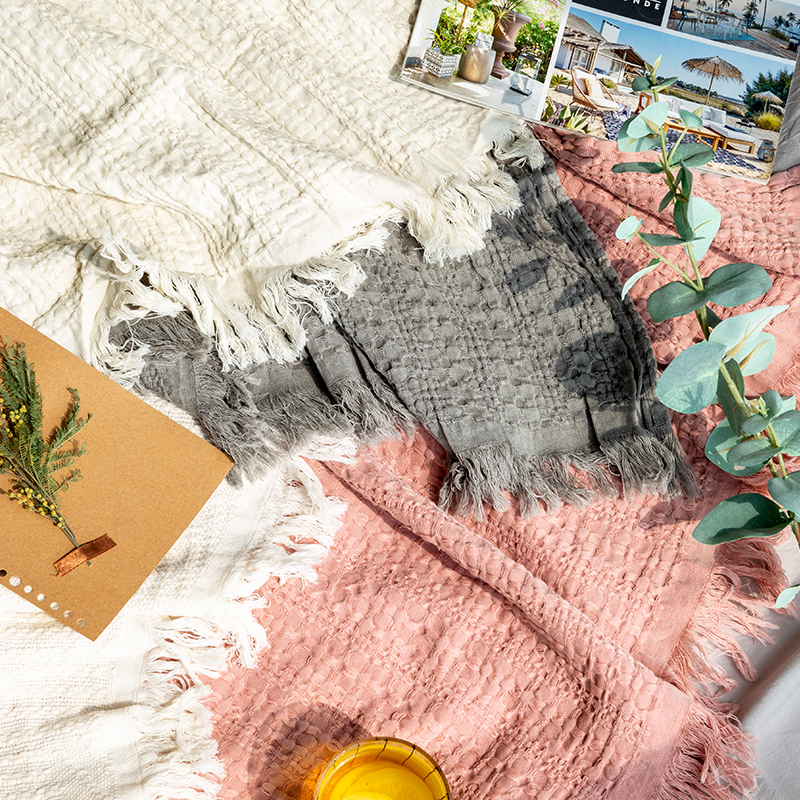 Blanket Small Quilt Single Sofa Blanket Shawl Leather Shoulder Casual Blanket Full Cotton Air Conditioning Blanket Autumn Office Afternoon Nap Blanket