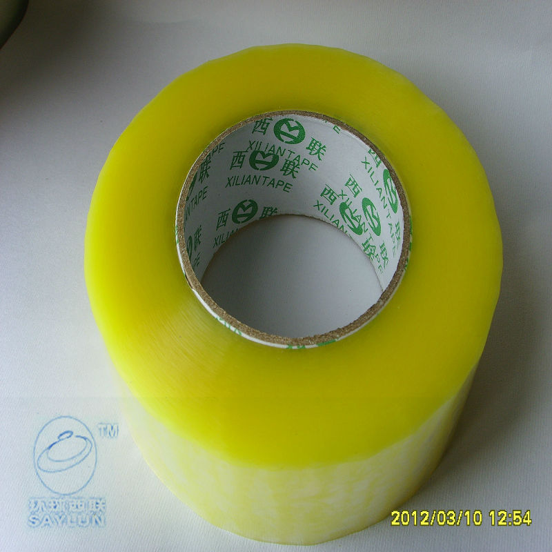 Punch 5 drilling Western Union transparent adhesive tape seal box delivery adhesive tape 4 5 width 3 0 thick Province to make print adhesive tape