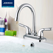 JOMOO Nine pastoral basin tap terrace basin tap triple hole table basin washbasin hot and cold tap