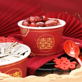 Одноразовая чаша Свадебная бумага чаша Hi Bowl Red Bow