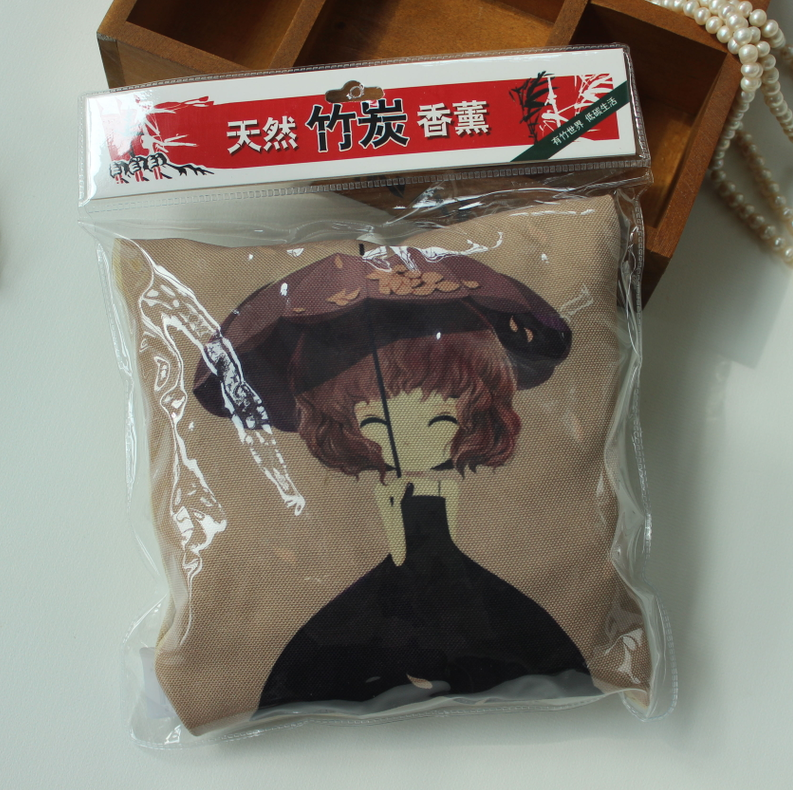 Natural bamboo charcoal fragrant lavender car closet New house except taste fragrant bag activated carbon ladle with formaldehyde Peculiar Smell Car Decorated Pendulum