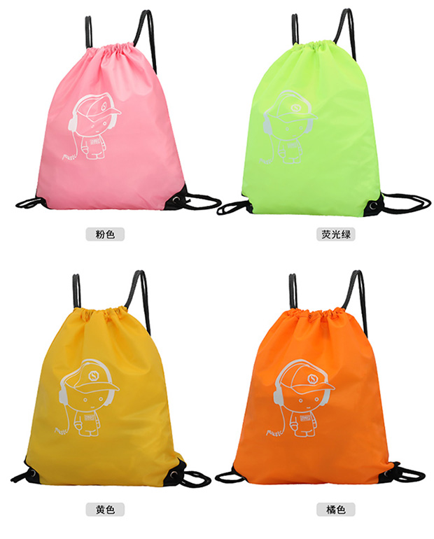 Gói túi tùy chỉnh logo đơn giản dây rút ba lô nam ba lô bóng đá túi bóng rổ học sinh bổ sung ánh sáng - Ba lô balo du lịch nữ