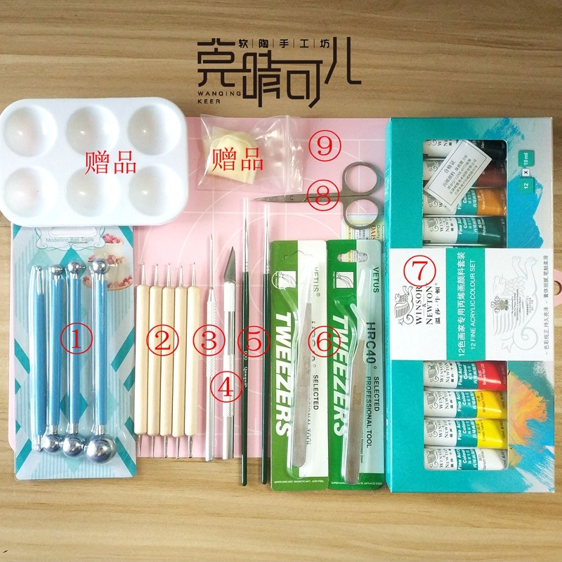 Soft Pottery Clay Microshrink Art Making Tool Material Suit Model DIY