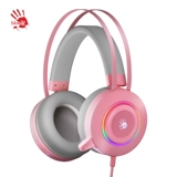 双飞燕 Кровавая рука призрак Blooy G521 Розовая игровая гарнитура наушники девочка -девочка сердце Интернет -кафе E -Шпорты Светящие 7,1 каналы, чтобы съесть курицу с микрофонной головкой пшеницей