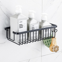 Space Aluminum Shower Interbath Basket Toilet Shelve Net Basket Wall Bathroom Toilet Free body Bath Lotion shower rack with hook