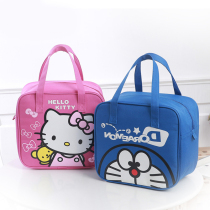 Cartoon canvas square bag Hand bag handbag lunch box bag Mammy bag womens bag children Students