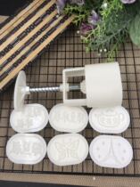 Mung bean cake mold hand press mold Oval Mid-Autumn Festival ice skin moon cake mold set 6 pieces