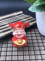 Birthday scene cake decoration edible cartoon God of Wealth sugar man turned sugar wealth doll bag decoration decoration