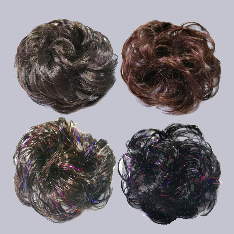 New Trendy Bun Hairstyle with Fluffy, Natural Curls, Fake Hair Tie, Updo, Performance Wig, Braided Hairband, Hair Tie, Wig Ring New Trendy Bun Hairstyle with Fluffy, Natural Curls, Fake Hair Tie, Updo, Performance Wig, Braided Hairband, Hair Tie, Wig Ring